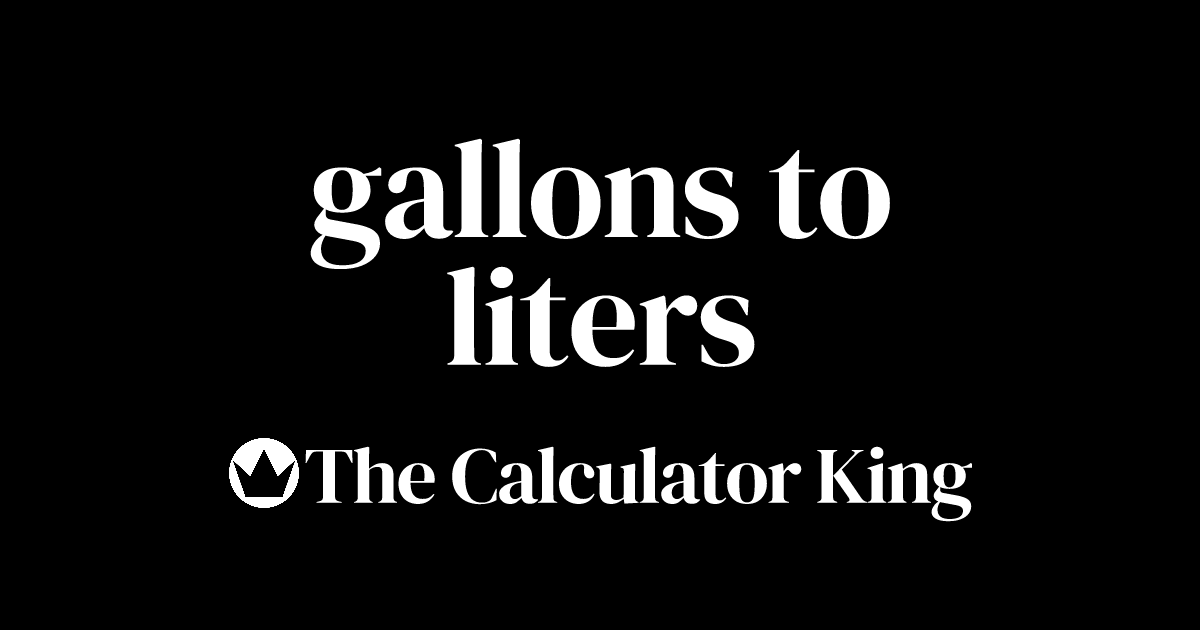 Convert Gallons Imperial To Liters Gal To L Examples And Steps