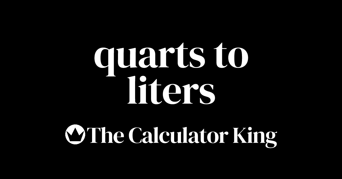 Convert Quarts (US) to Liters (qt to l) | Examples & Steps