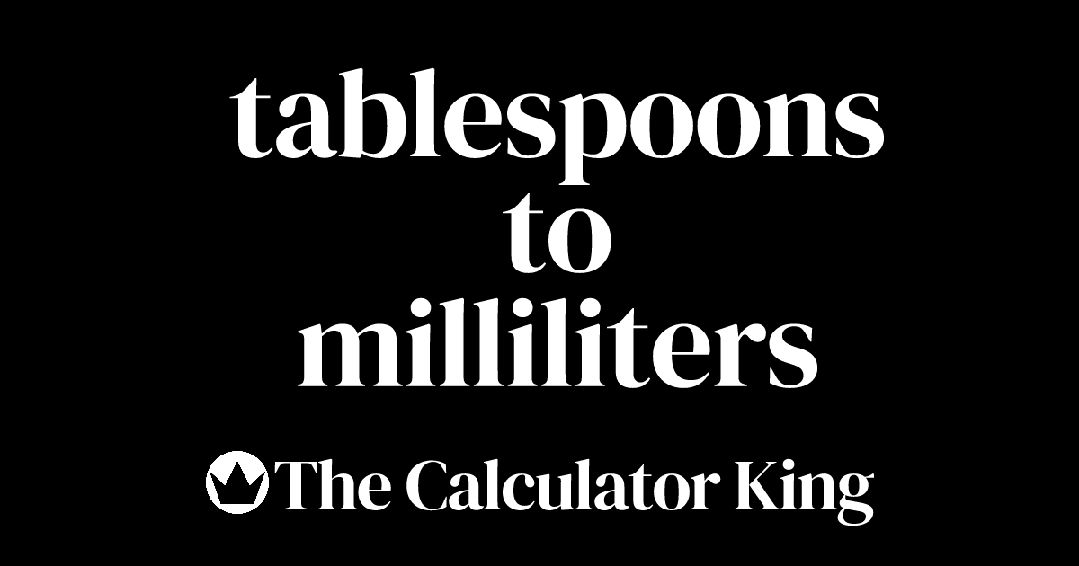 Convert tablespoons (metric) to milliliters (tbsp to ml)